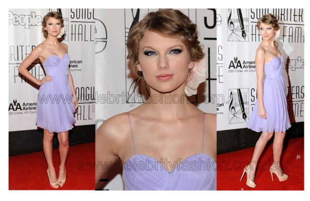 Taylor Swift in a lovely lilac